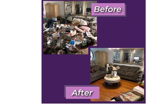 Decluttering/organizing living room  by Lavender Organizes