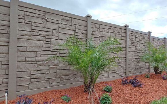 Decorative Privacy EcoStone Fencing by Secure Fence LLC