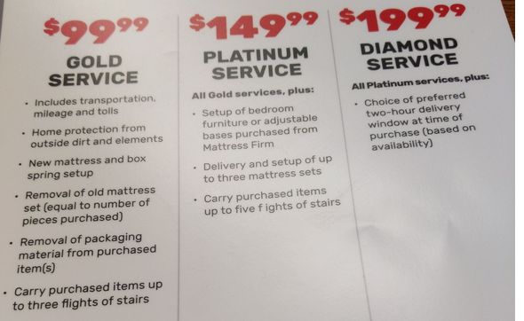 Gold Platinum Diamond Service By Mattress Firm In Saugus Ma Alignable