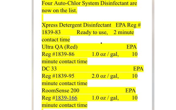 Disinfectants  by Auto-Chlor Nashville