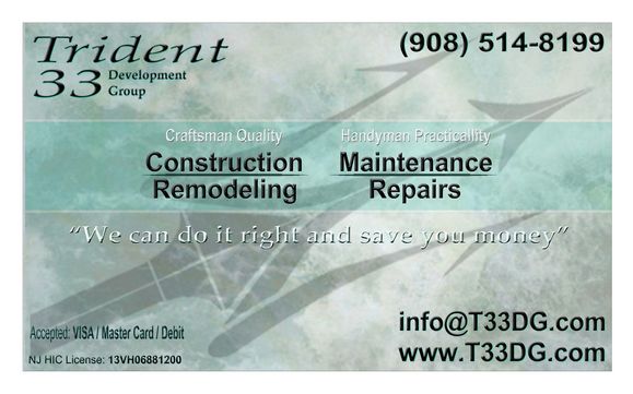 Property Development & Remodel-Maintenance Contractor by Trident 33 Development Group