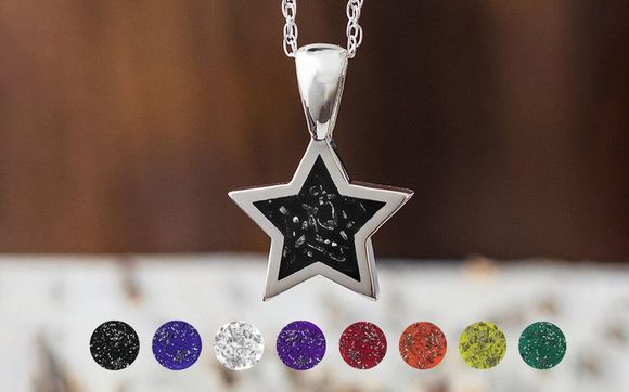 Silver and Black Stardust Necklace by Jewelry by Johan