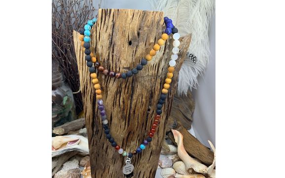 108 bead Chakra Mala by Strength and Purity Jewelry Creations