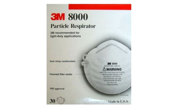 N95 Particle Mask 3m 8000 30 Box By Bertolino Industries Inc In Northridge Ca Alignable