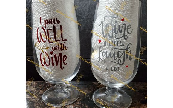 Custom drink-ware by Golden Leaf Creations