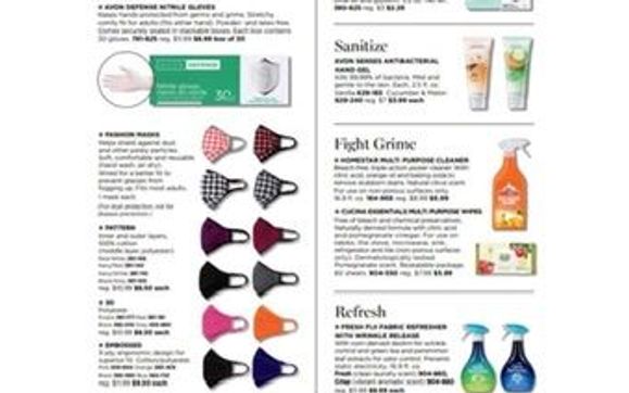 Defense cloth masks and nitrile gloves by Avon Independent Representative