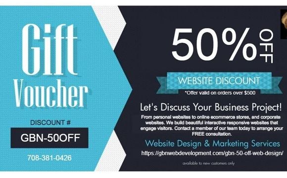 50% Off Commerce Websites by GBN Web Development Inc