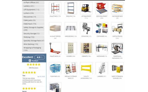 Warehouse Equipment Products by Warehouse One