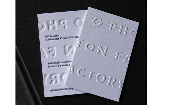 Feel the Difference, Letterpress Modern Style Business Card by Duke Printing + Graphics |  A Division of Peacock Letterpress