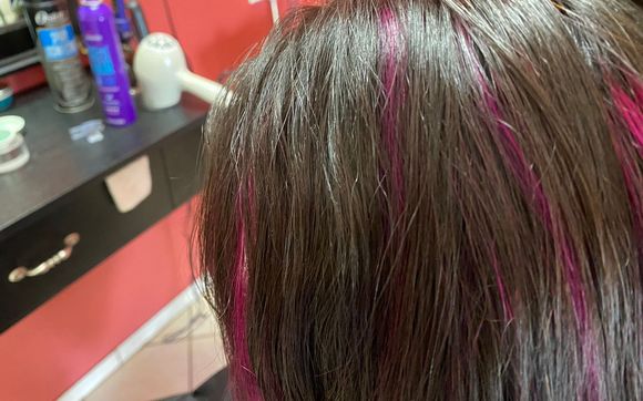 Magenta highlights by The Hair Loom own by Maria Villalpando Vazquez in  Isleton Area - Alignable