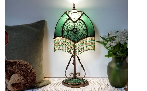 Victorian Lampshade on Antique Lamp Base - Handmade by Elegance Lamps  Victorian Lampshades & Luxury Lamps in Lynnwood, WA - Alignable