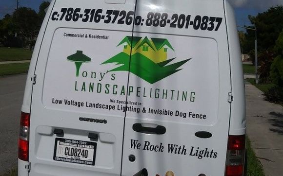 Sales, service and installation by Tony's low volts landscape lighting,inc