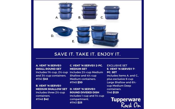 Vent 'N Serve Microwave Freezable containers by Tupperware by Audra