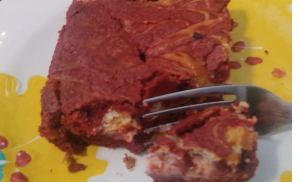Red Velvet Brownie with Cheesecake Swirls by Have Another Slice Bakery