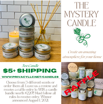 Mystery Candle Raffle  by Privacy, LLC & Ladie Lex Scented Candles