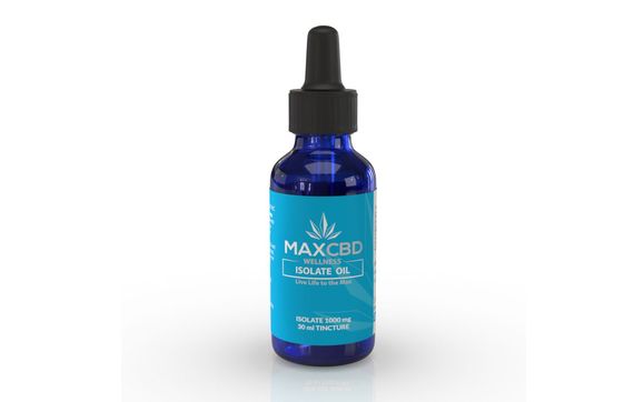 0% THC 1000mg Isolate CBD Oil by MaxCBD Wellness