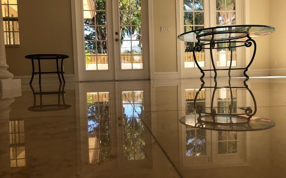 Marble polishing and grout cleaning  by Great Finishes Inc.