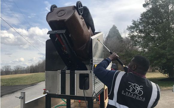Trash can cleaning  by 3 Seasons Bin Cleaning Services, LLC
