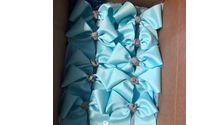 Custom cheer bows  by Vara & Leathers Hair Accessories