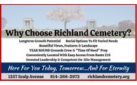 In-Ground Burial, Crypts, Cremation Niches & Monument Sales by Richland Cemetery