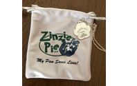 Microfiber pouch for each Save My Pet ID Tag by Zinzie Pie, LLC