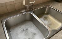 Plugged kitchen sink by Sewer Specialist
