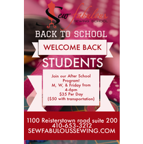 Pin & Stitch After-School Program  by Sew fabulous Sewing School "It's Sew Fun"