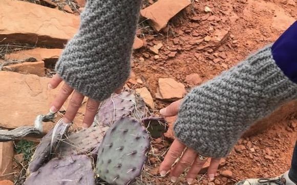 Knitted Moss/Stockinette Wristlets by Knit Me Sew Me by Alise Kabakoff