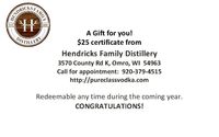Gift Cards by Hendricks Family Distillery