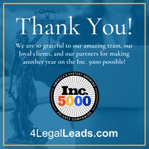 4LegalLeads.com on INC 5000  by 4LegalLeads.com