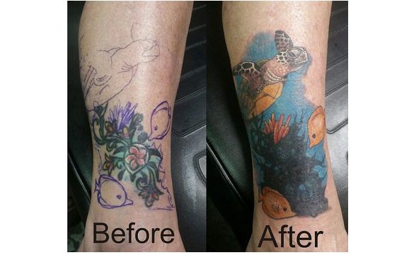 Cover-up Tattoos by Big Island Tattoo & Piercing in Kailua Kona, HI 