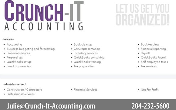 Bookkeeping & Payroll Services by Crunch It Accounting