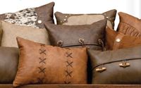 Wooded River Luxury Leather Pillows by Ozark Cabin Décor, LLC