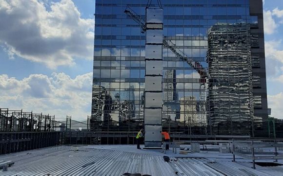 riser duct install by crane by Mac Sheet Metal in Houston, TX - Alignable