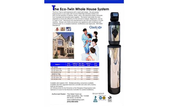  Eco Twin - Whole House Filtration & Softener by The Water Hook-Up