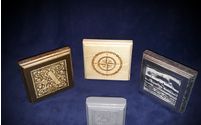 Decorative Monogram Squares or Chosen Engraved Image  by Clyde's Creative Wood Designs
