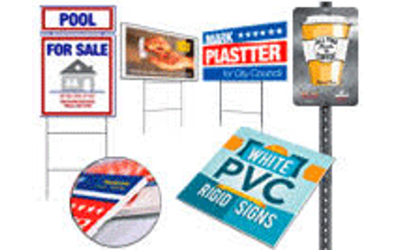 Lawn and Job Site Signs by Print and Cut work