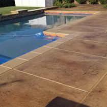 STAINED POOL DECK by Just Stain It INC