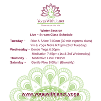 Winter Session begins 1/4/2022 by Yoga With Janet, LLC