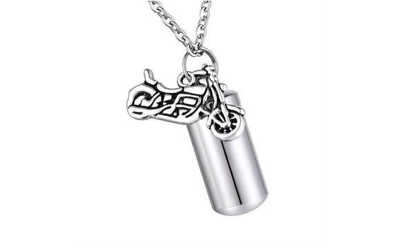 Motorcycle Cylinder Cremation Jewelry Key Chain Necklace by Justice Never Sleeps-keepsakes