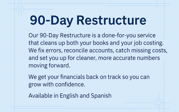 90-Day Restructure by Hard Hats Bookkeeping & Consulting