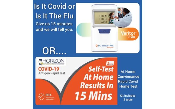 COVID-19 RAPID TESTING ARE AVAILABLE - 304-599-7470 by Horizon Medical Technologies