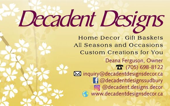 Gift Baskets and Home Entrance Way Decor by Decadent Designs