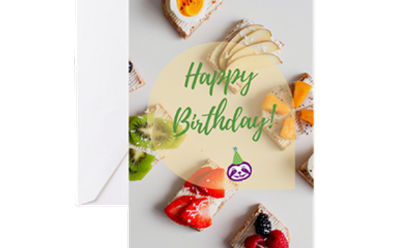 Foodie Themed Greeting Cards Birthday By Purple Sloth Media In Los