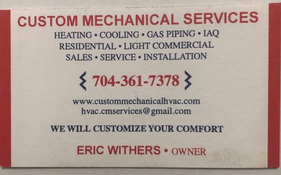 Free Estimates by Custom Mechanical Services