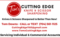 Knife and scissor sharpening by Tom’s Cutting Edge