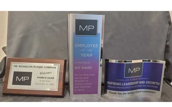 Recognition awards by The Massillon Plaque Co