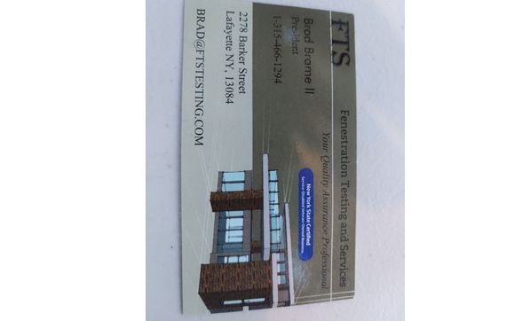 Fenestration testing by FTS Fenestration and testing services