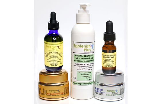 Chemical Free Botanical Organic Skin Care Products by Replenish Plus