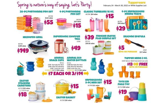 March SALES of Tupperware products by Tupperware in New York, NY - Alignable